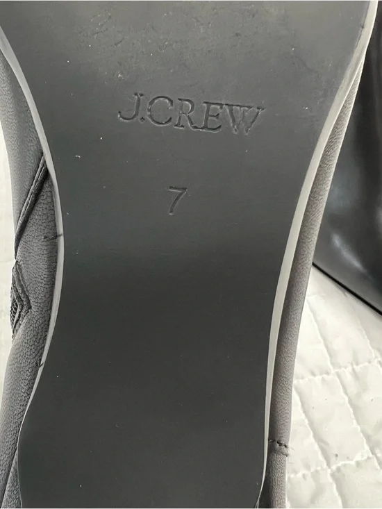 J. Crew New Stevie Ankle Boots in Leather Black Size 7 heeled boots Chic Womens - Picture 11 of 11